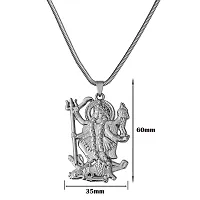 M Men Style Hindu Deity Powerful Mata Goddess Maha Kali Kalika Devi Unique Snake Chain Silver Zinc And Metal Pendant Necklace For Men And Women SPn20221067-thumb1