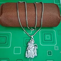 Shiv Jagdamba God Hanuman Pendant for Men  Women Lord Bajrang Bali Locket for Good Health  Wealth 22 inch Snake Chain-thumb2