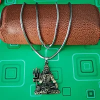 M Men Style Lord Shiv Shankar Mahadev Bholenath Trishul Damaru Snake Chain Bronze Zinc And Metal Pendant Necklace For Men And Women SPn20221059-thumb2