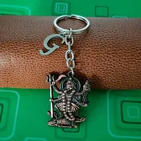 M Men Style Hindu Deity Powerful Mata Goddess Maha Kali Kalika Devi Initial Letter Alphabet - G Copper Zinc And Metal Keychain For Men And Women-thumb3