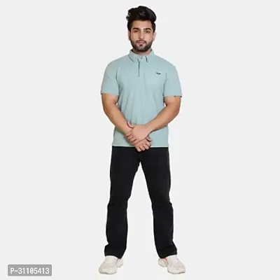 Sage Green Smart Zipper Polo