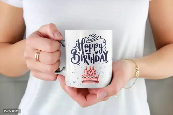 Easy Way Prints Happy birthday dad coffee mug for gift| best birthday gift for dad Ceramic Coffee Mug  (300 ml)