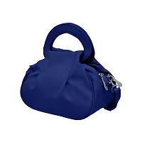 Stylish Navy Blue PU Solid Sling Bags For Women-thumb1