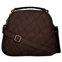 Stylish Brown PU Solid Sling Bags For Women-thumb1