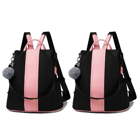 Stylish Backpack For Women And Girls Pack Of 2