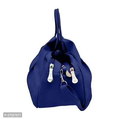 Stylish Navy Blue PU Solid Sling Bags For Women-thumb3