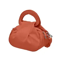 Stylish Peach PU Solid Sling Bags For Women-thumb1