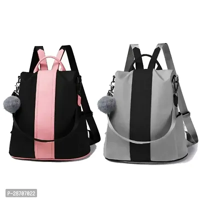 Stylish Backpack For Women And Girls Pack Of 2-thumb0