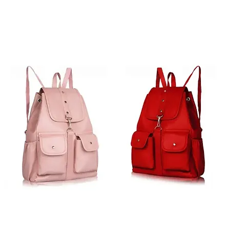 Stylish Backpack For Women And Girls Pack Of 2