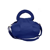 Stylish Navy Blue PU Solid Sling Bags For Women-thumb4