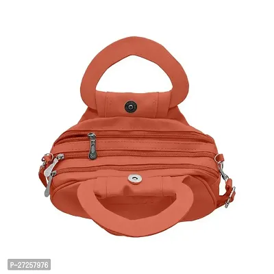 Stylish Peach PU Solid Sling Bags For Women-thumb3