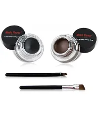 Music Flower Smudge Proof Gel Eyeliner Black  Brown-thumb2