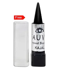 ADS Pencil Eyeliner Black Colour With White Container 35 Gm With Free Kajal-thumb1