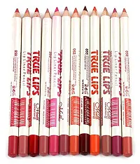 Mn True Lip Pencil 12Pc Lip Liner Crayon Multicolor 35 Gm-thumb1