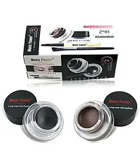 Music Flower Smudge Proof Gel Eyeliner Black  Brown-thumb1