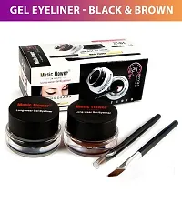 Music Flower Smudge Proof Gel Eyeliner Black  Brown-thumb3