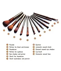 Skinplus Makeup Brush Set 12 (Pack Of 12) Synthetic Foundation Brush, Face Contour Brush 50 Gm-thumb2