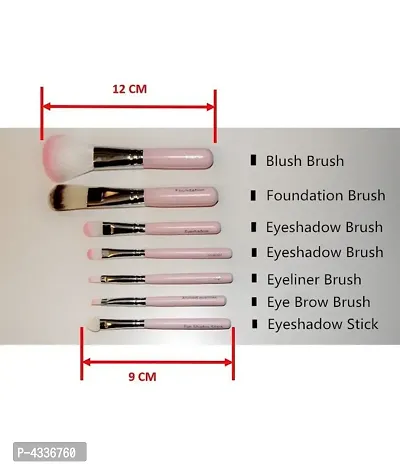 Hello Kitty Imported Professional Makeup Brushes Synthetic Set Of 7-thumb5