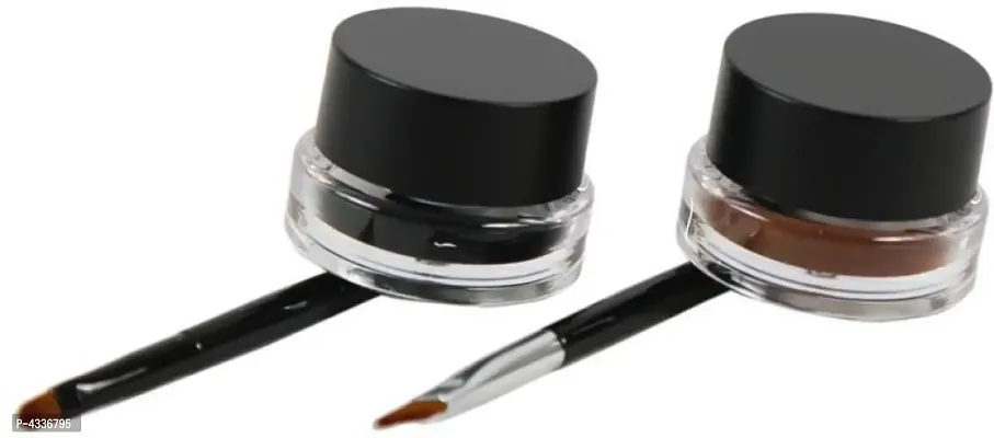 Black And Brown Gel Eyeliner With Eyelash And Eyelash Glue (3 Items In The Set-thumb3