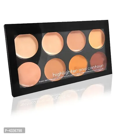 Professional Makeup Pressed Powder Concealer Beige With Pack Of 8 Different Colors