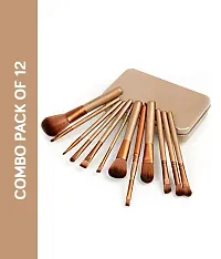 Naked 3 Brush (Set Of 12) Makeup Kit Face 12 Gm Synthetic Blusher Brush, Face Contour Brush,Lip Brush 100 Gm-thumb1