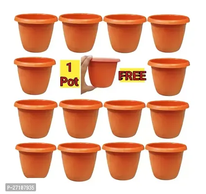 Plastic Flower Pot For Home Decoration-Pack Of 12