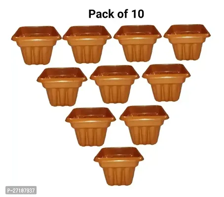 Plastic Flower Pot For Home Decoration-Pack Of 10