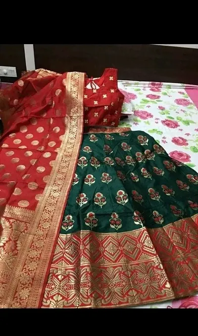 Banarasi Brocade Lehengas with Stitched Padded Blouse