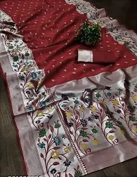 Women Art Silk Saree with Blouse Piece-thumb1