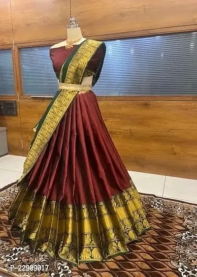 Fancy Art Silk Lehenga Choli For Women-thumb0