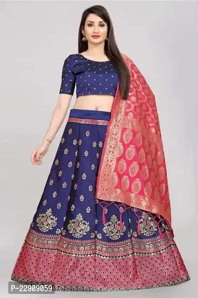 Fancy Art Silk Lehenga Choli For Women-thumb0