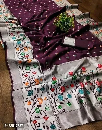 Women Art Silk Saree with Blouse Piece-thumb2