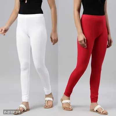Buy PINKSHELL Combo Churidar Leggings for Women Cotton Lycra Leggings  Leggings Churidar Solid Slim fit Pajami Ethnic Lower Occasional Leggings ( XXL, White/RED) Online In India At Discounted Prices