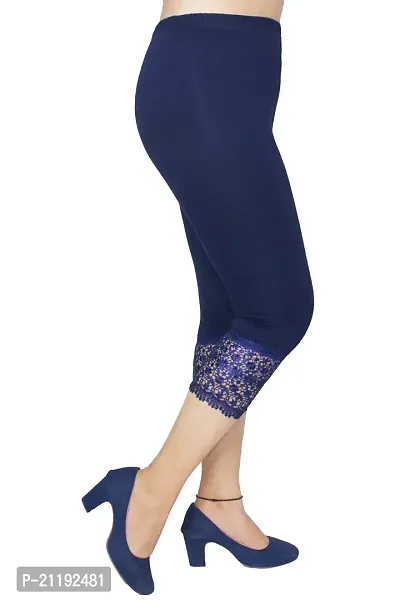 PINKSHELL Stylish GPO Net Bottom Capris for Womens (5XL, Navy Blue)-thumb2