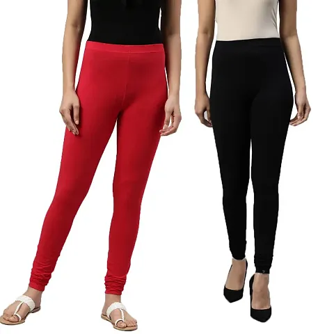 Buy PINKSHELL Churidar Leggings for Women Cotton Lycra Leggings Leggings  Churidar Solid Slim fit pajami Ethnic Lower Occassional Leggings (5XL, RED)  Online In India At Discounted Prices