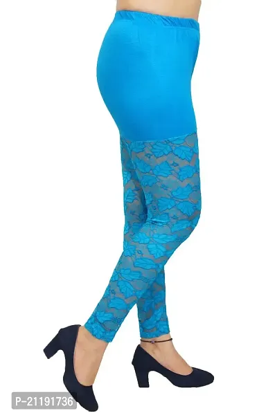 Buy PINKSHELL Women?s Straight Fit Designer Full lace Ankle Length Legging/Elegant  Women Solid viscou Lycra Super Quality Sexy net Keeps You Look hot,  Fancy/Elegant Legging (XL, FIROZI) Online In India At Discounted