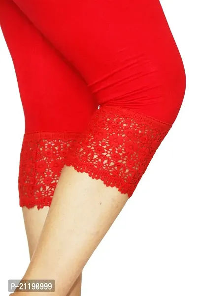 PINKSHELL Stylish GPO Net Bottom Capris for Womens (2XL, RED)-thumb5