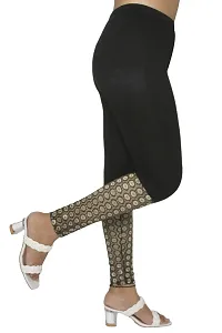 PINKSHELL Elegant Zari Lace Legging for Womens (XL, Black)-thumb1