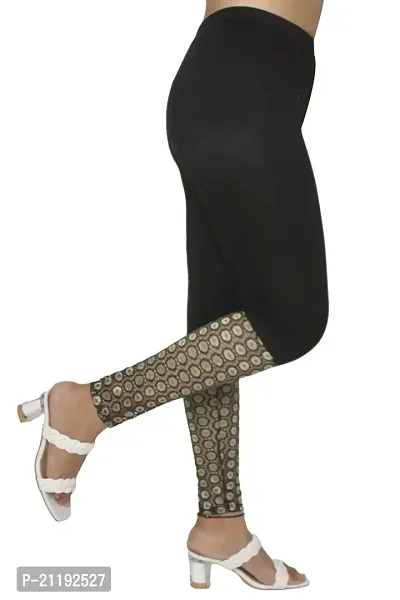 PINKSHELL Elegant Zari Lace Legging for Womens (XL, Black)-thumb2