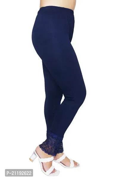 PINKSHELL Women's Beautiful GPO Lace Legging (3XL, Navy Blue)-thumb2