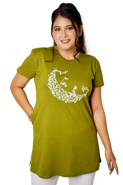 PINKSHELL Moon Printed Polo T-Shirt for Women