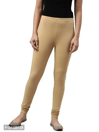 Beige Womens Leggings And Churidars - Buy Beige Womens Leggings