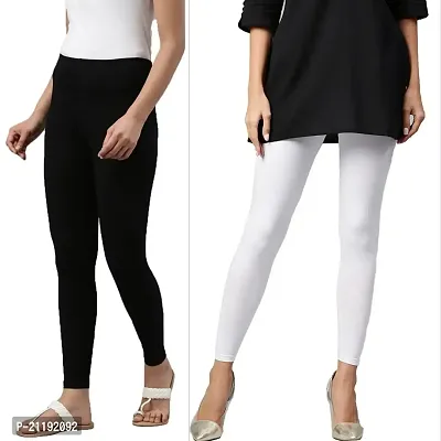 Buy PINKSHELL Women?S Straight FIT Ankle Length Colour Combos Legging  Elegant Women Solid Cotton Lycra Super Quality Ankle Length Legging Combo  Leggings (6XL, Black/White) Online In India At Discounted Prices