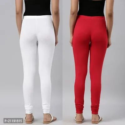 Huggy Women White Solid Churidar-Length Leggings (XXL) - Yavonne