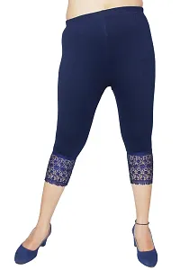 PINKSHELL Stylish GPO Net Bottom Capris for Womens (5XL, Navy Blue)-thumb2