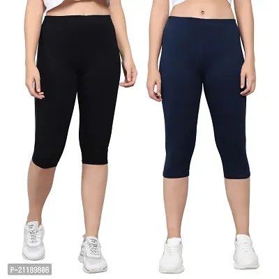 Buy Pinkshell Plain Capri Combo for Women Calf Length Capri Active Workout  Running Trendy Cotton Lycra Capri Slim fit Three Fourth Capri Combo Pack  Combo?s of Capri?s (Medium, Black/White) Online In India