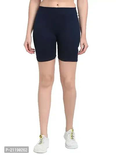 Pinkshell Soft and Skinny Cycling/Yoga/Casual Shorts for Girls/Women/Ladies Briefs Soft and Skinny Cycling/Yoga (XXL, Navy Blue)