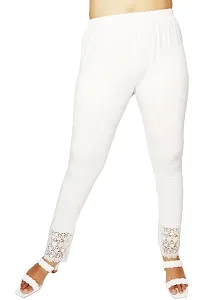 PINKSHELL Women's Beautiful GPO Lace Legging (Large, White)-thumb3