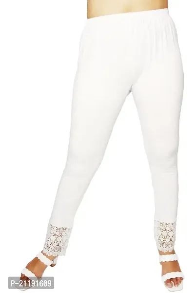 PINKSHELL Women's Beautiful GPO Lace Legging (Large, White)-thumb4