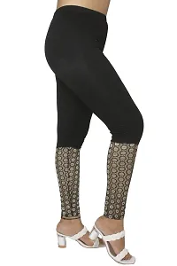 PINKSHELL Elegant Zari Lace Legging for Womens (XL, Black)-thumb3